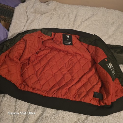 G-star Raw Ab Rackum Bomber Jacket Satin Green Orange Xxl $260 - Picture 17 of 20