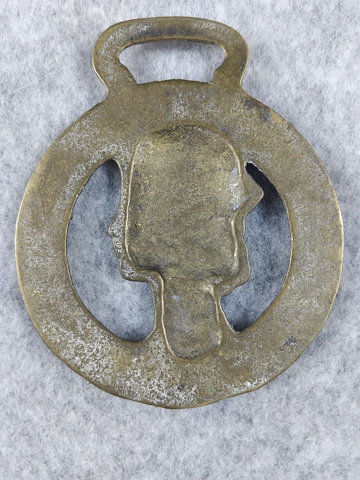 Antique Queen Elizabeth Ii Jubilee 1952-77 Horse Harness Brass England  Sku L13 image 2