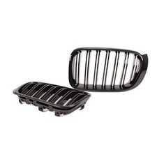 K�hlergrill Doppelsteg Frontgrill Schwarz Glanz passend f�r BMW X3 F25 X4 F26