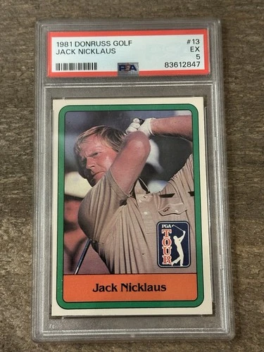 1981 Donruss Golf Jack Nicklaus #13 PSA EX 5