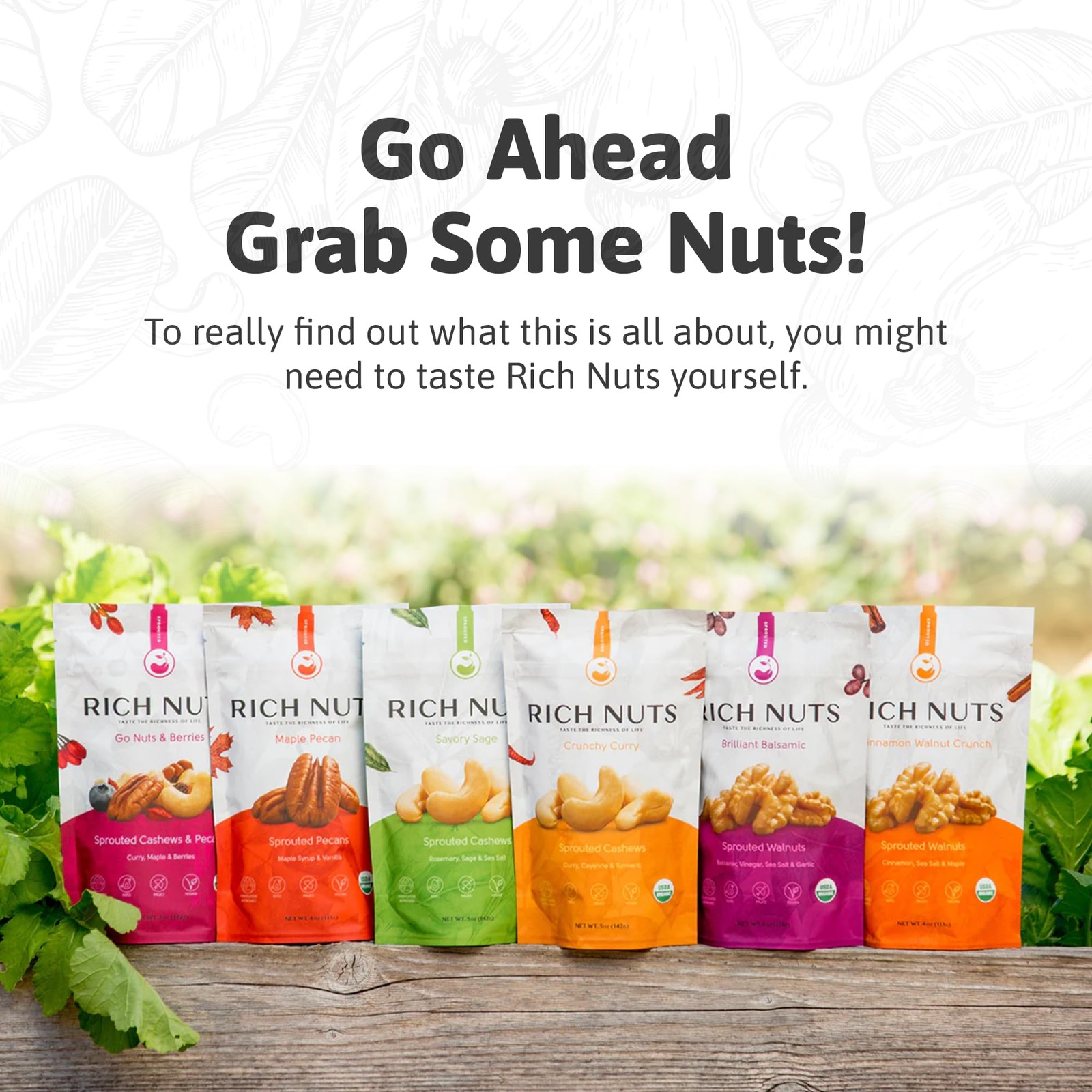 Crunchy Curry Gourmet Sprouted Cashews | Vegan, Paleo, Keto | Curry Powder, C...