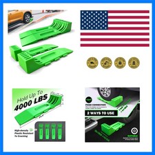 4 Pack Tire Skates with Interlocking  Expandable Design - Heavy Duty for Car...