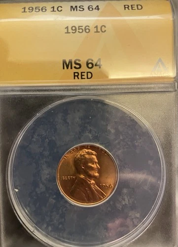 1956 Wheat Penny ANACS MS-64 Red