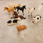 Vintage Lot 1970s Britains Plastic Farm Animals Horses And Cows