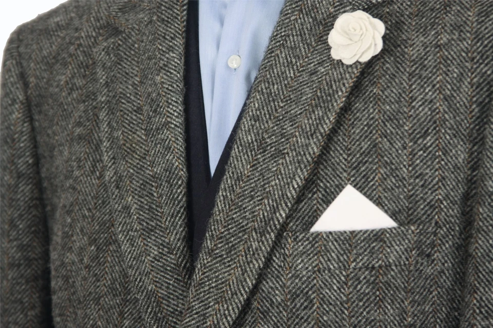Harris Tweed Jacket Blazer 44S Herringbone Weave BARUTTI EDITION Hacking Sports - Image 4 of 4