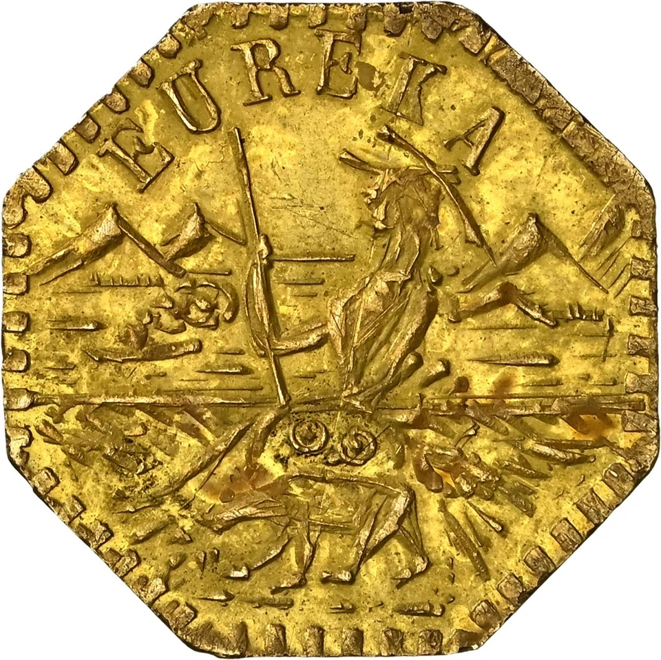 Unusual Strike - 1853 1/4 California Gold, Arm of Calif / NGC MS66 - Image 3 of 4