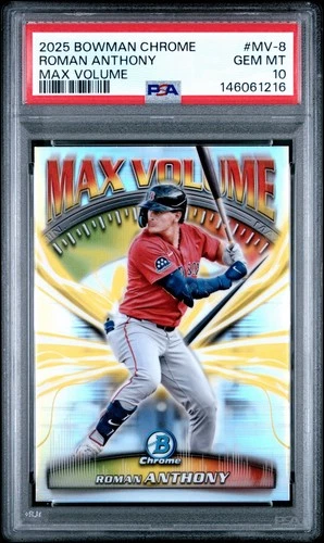 2025 Bowman Chrome Max Volume Roman Anthony MV-8 Rookie PSA 10 Red Sox