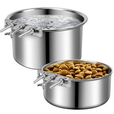 Stainless Steel Dog Bowls, 40oz 60oz No Spill Dog Crate Water and Food Bowl...