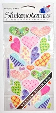 Vellum Pastel Hearts Stickers Scrapbooking Card Embellishment Stickopotamus