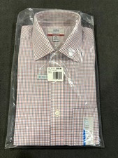 Croft Barrow Dress Shirt Mens 14.5 Multi Check Easy Care Classic Fit Button Up