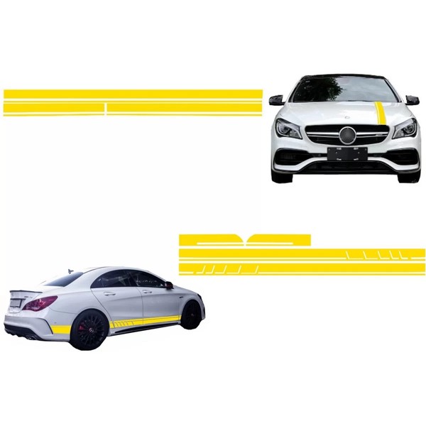Aufkleber Matt Gelb FüR Mercedes CLA W117 C117 X117 13-16 W176 12-18-image
