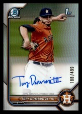 2022 Bowman Draft #CDA-TD Trey Dombroski III Chrome Auto Refractor #/499