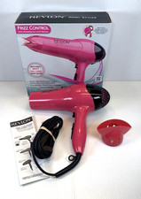 Revlon RV474 1875 Watts Ionic Frizz Control Styler, Pink w/Concentrator Open Box