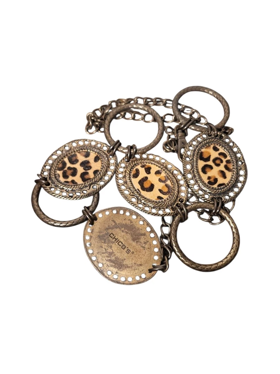 Vintage Gold Leopard Link Chain Belt - Women Accessories Anne Klein 1970 main image 4
