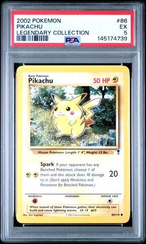 2002 POKEMON LEGENDARY COLLECTION #86 PIKACHU PSA 5