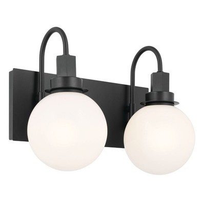 Hex - 2 Light Bath Vanity-10.25 Inches Tall and 14.25 Inches Wide-Black Finish