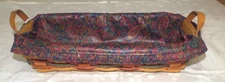 Longaberger 1997 Fathers Day Personal Organizer Basket + Paisley Liner & Leaflet
