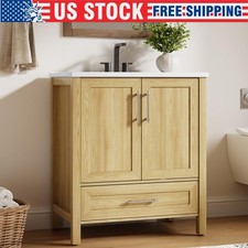 30'' Bathroom Cabinet Vanity with Sink Combo Bathroom with 2 Doors and 1 Drawer