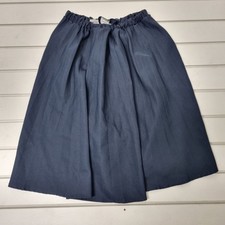 Damart Women's Midi Skirt Size 22 A-Line Pleated Navy Blue Summer Casual Wear