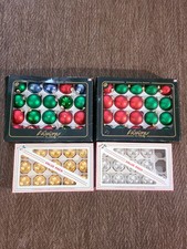 Lot Of 68 VTG Visions By Holly Multi Color Glass Ornaments Made In The USA 2¼-2⅝