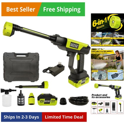 #ad #ad Cordless Pressure Washer Gun: 1000 PSI Portable Electric Washer for Vehicle ... $109.91