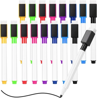JEFURE Whiteboard Marker 16 Stück, Whiteboard Stifte Magnetisch in 8 Farben, Bunte