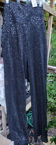 Wild Fable XXL Black Sequin Jumpsuit NWT Flaws Sleeveless Zip Up One Piece Stay