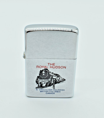 Zippo - THE ROYAL HUDSON TRAIN, VANCOUVER-SQUAMISH 1967-86, Brushed, NEW Niagara