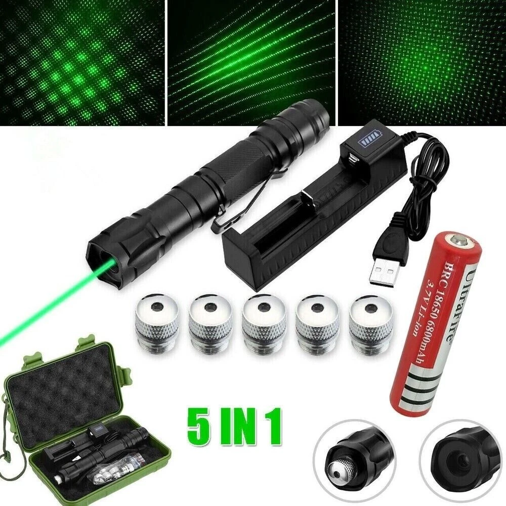 Puntatore Laser Rosso Verde Blu 900Mile &ndash; Penna Multicolore Con Raggio Visibile