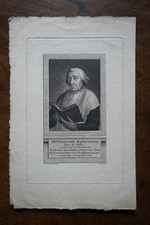 GUILLAUME BOISGONTIER (1737-1754) PORTRAIT ENGRAVING 19th century CURE DE CHILLY