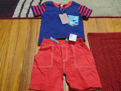 Lilly & Sid boys 6-12 months Shirt Short NWT