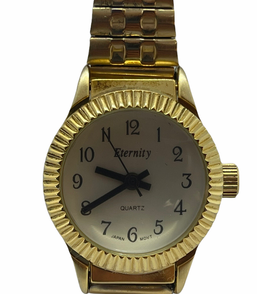 Eternity Quartz Women's Watch Gold Tone Stretchable Band C12-01 26132MJ Arabic