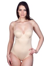 Panache Womens Porcelain Body Tummy Control Shapewear underwire Bodysuit 3375
