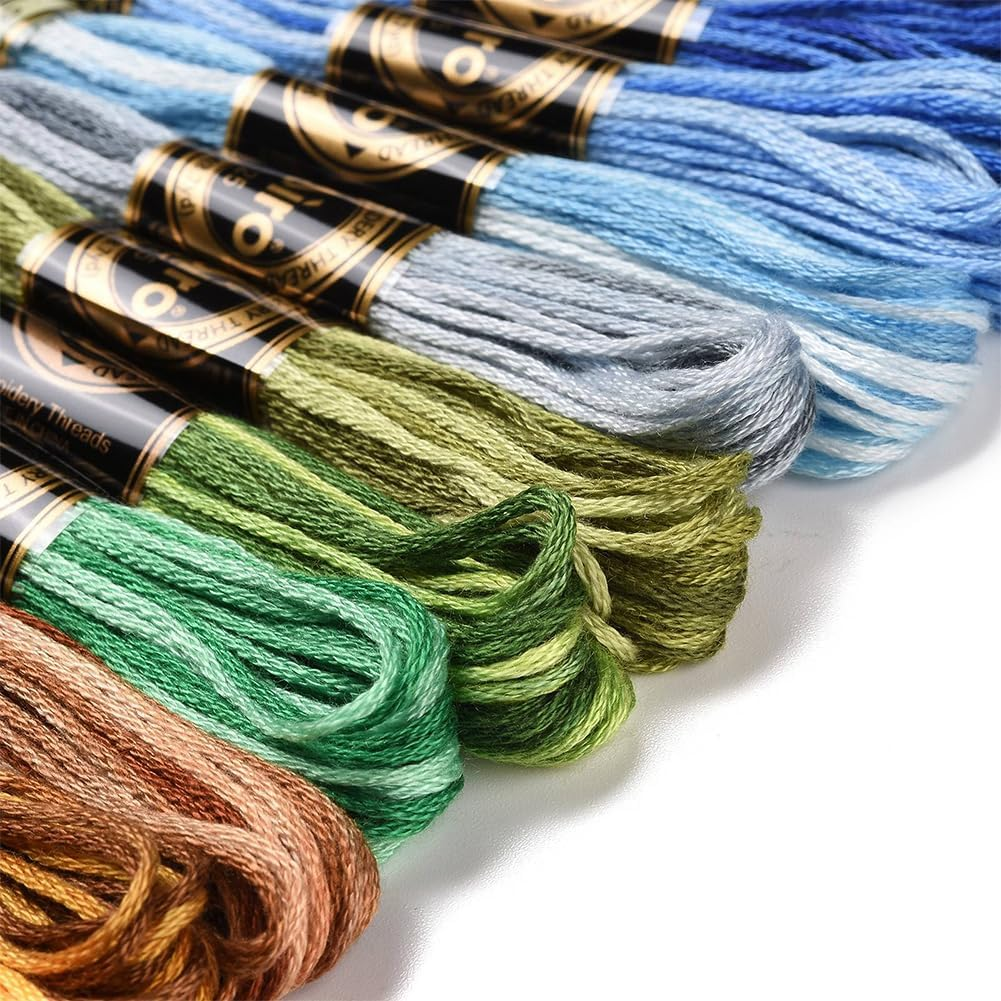 Embroidery Thread Bracelet Kit 12 Skeins Gradient Polyester Embroidery ...
