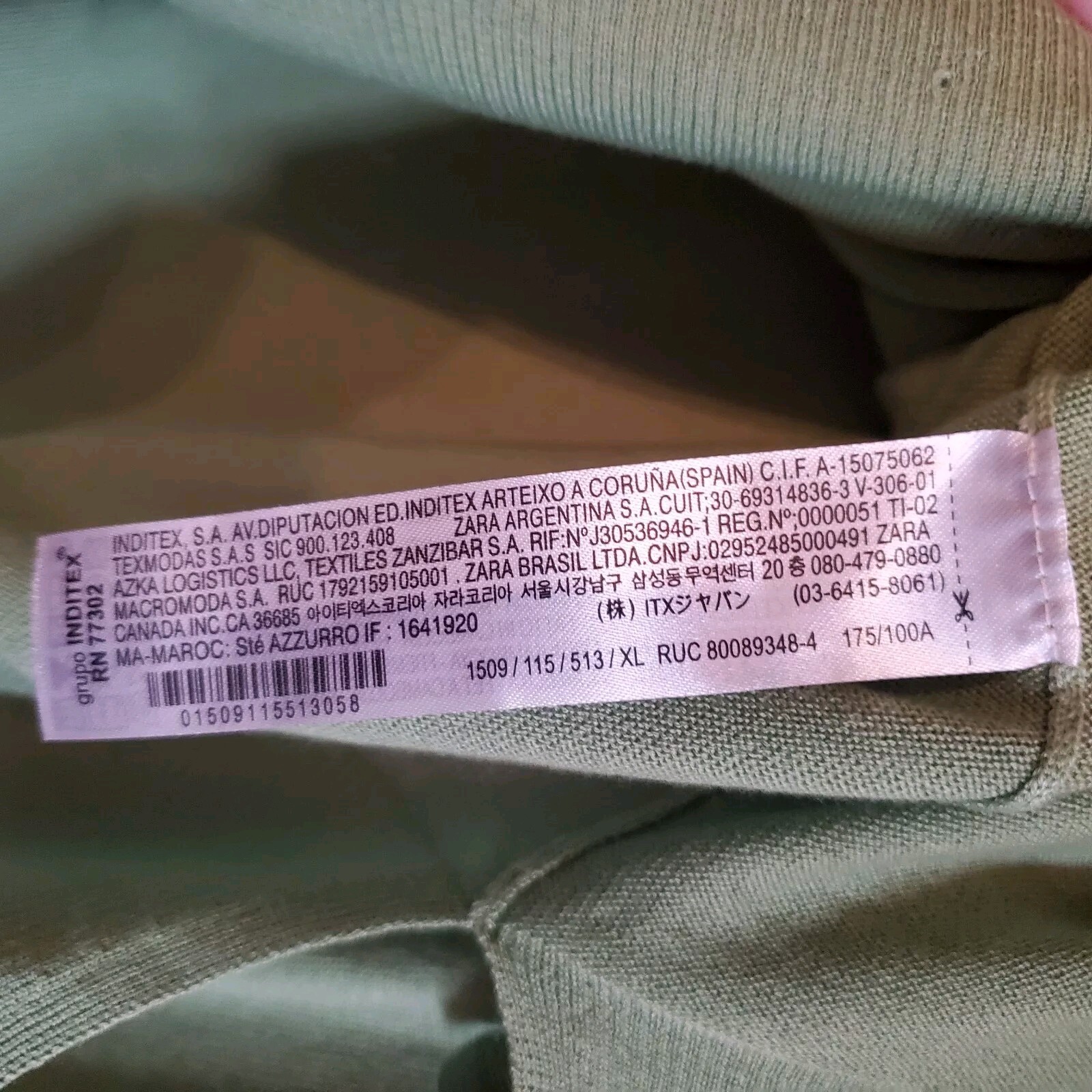 ZARA Basic Knit Rib Trim Sweater Light Green Whim… - image 4