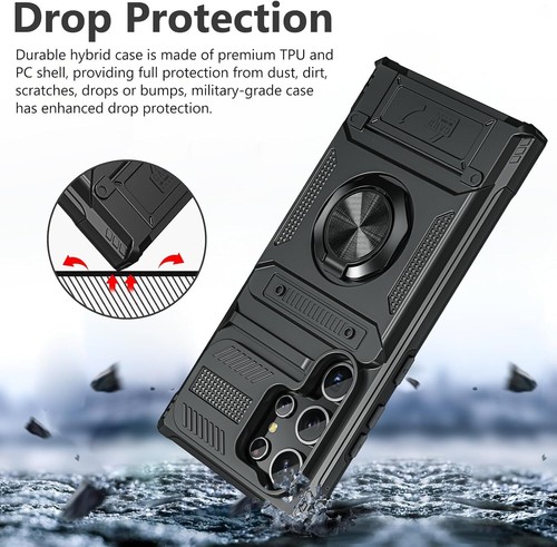 For Samsung S25 S24 S23 A56 A36 A16 Case Shockproof Heavy Duty Cards Slot Cover - Picture 5 of 13