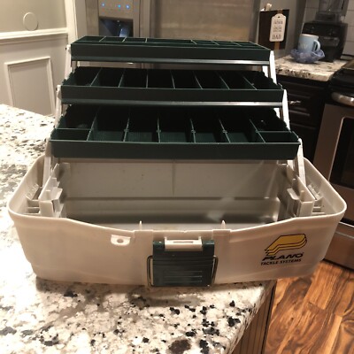 PLANO TACKLE BOX THREE TRAY 5300 3 Tier BRASS BAILED LOCKABLE FISHING STORAGE | eBay PLANO TACKLE BOX THREE TRAY 5300 3 Tier BRASS BAILED LOCKABLE FISHING STORAGE | eBay