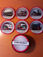 2 Sets Of Eddie Stobert Coasters In Their Tin Containers