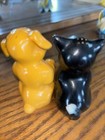 Vintage Salt & Pepper Shaker Set Black Cat & Yellow Dog Fitz & Floyd Mold & Die  — photo 2