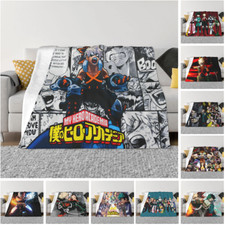 My Hero Academia Anime Flannel Fleece Throw Blanket Fluffy Plush for Bed Sofa