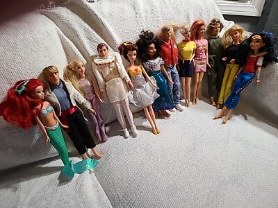 12 BARBIE Doll Ken 1966Twist Ariel Disney Kristoff Bell Mermaid Encanto McIntyre