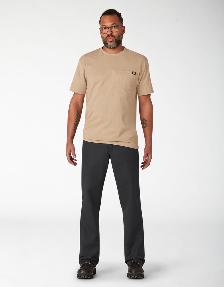 Genuine Dickies Men's Regular Fit Straight Leg Flat Front Pant