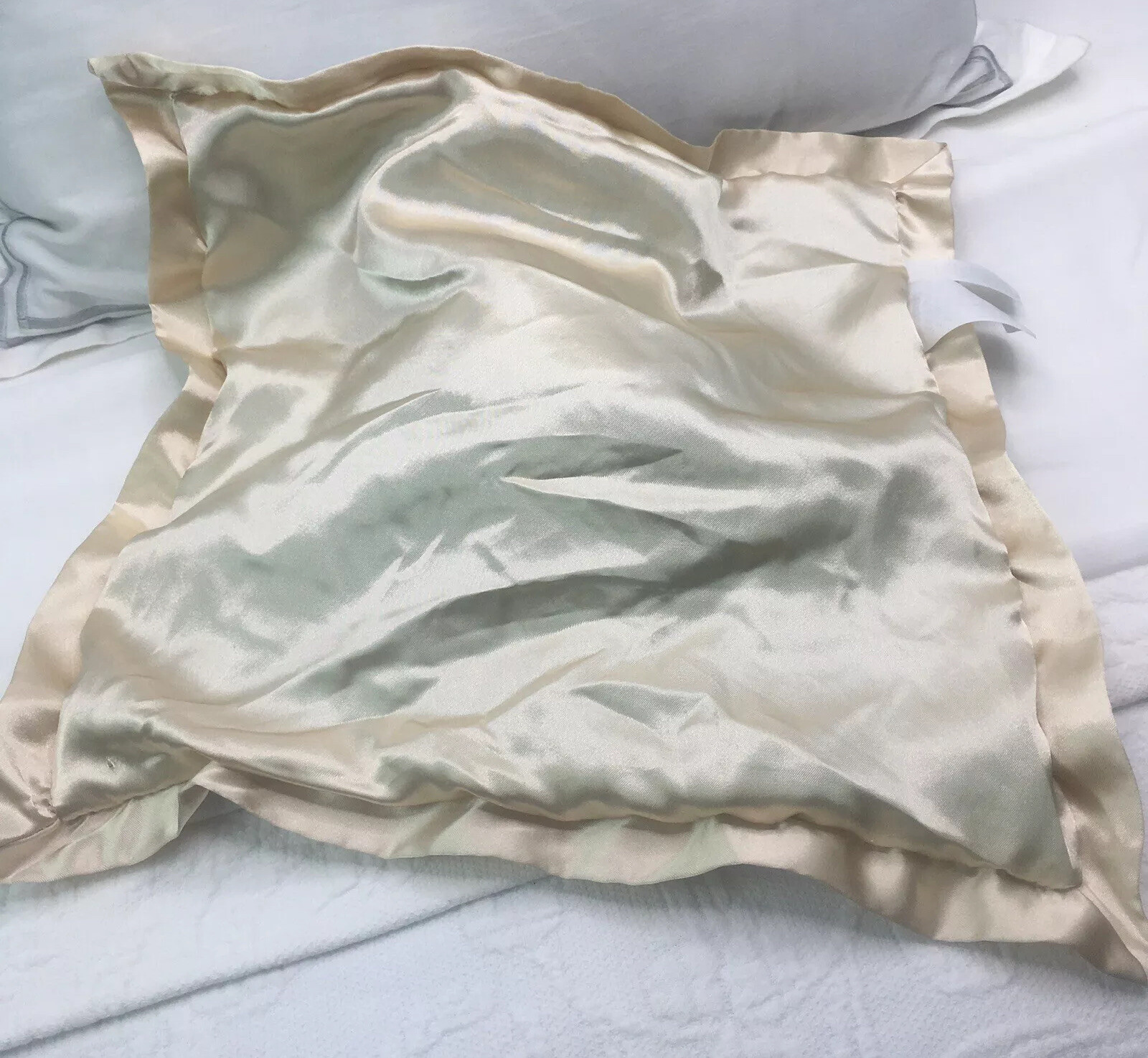 Baby Kiss Blanket Thank Heaven for Little Boys Blue Satin Security Lovey Plush eBay