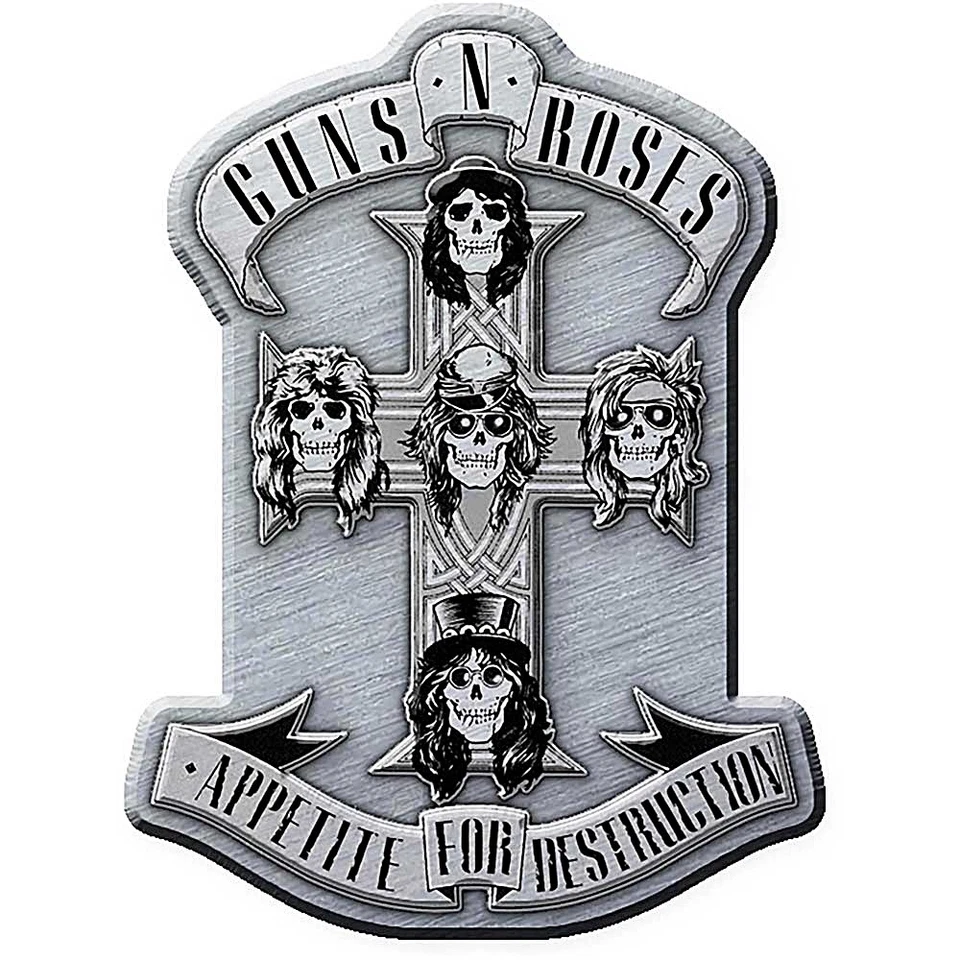 Guns N' Roses Appetite For Destruction Metal Pin Badge 40mm x 30mm (rz)