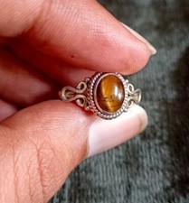 Tiger's Eye Gemstone 925 Sterling Silver Ring Valentine Jewelry All Size SP-851