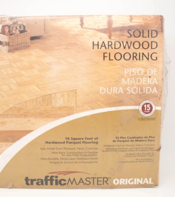 Traffic Master Original Solid Beech Hardwood Parquet Flooring (10 sq ft)