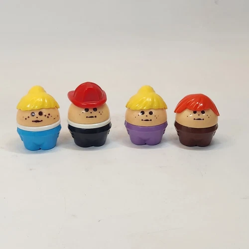 VTG Little Tikes Chunky Little People Chubby Toddle Tots Fisher Price Set Of 4 B