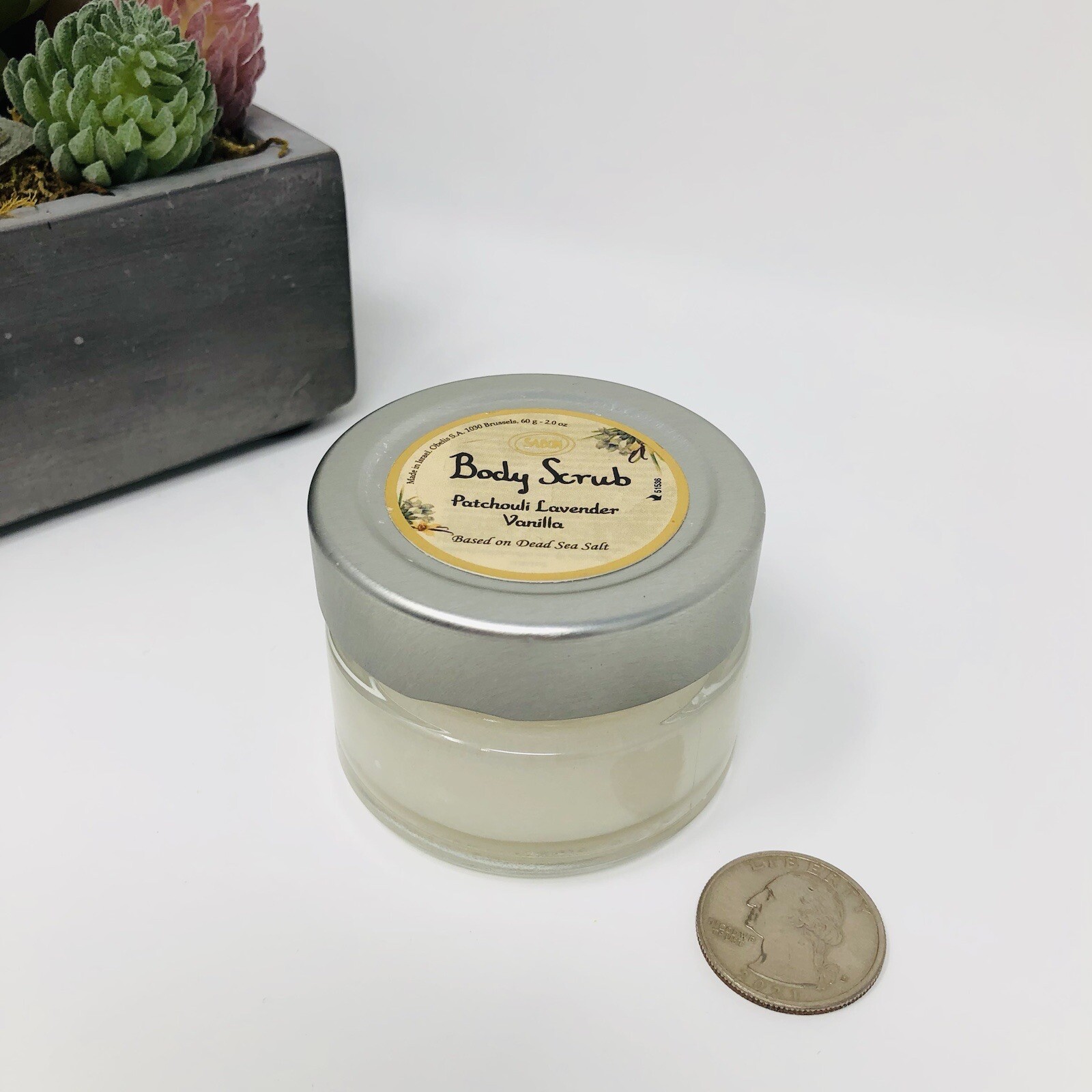 SABON Body Scrub PATCHOULI LAVENDER VANILLA Natural Dead Sea Salt 60g