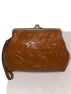 Patricia Nash Savena Tooled Florence Leather Wristlet New With Tag
