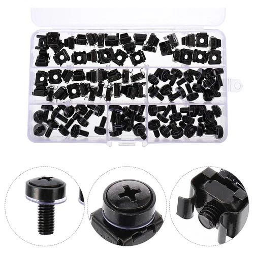 Lock Screws Nut Metal Rack Mount Screws Cage Nuts Server Shelf Cage Nut Screw
